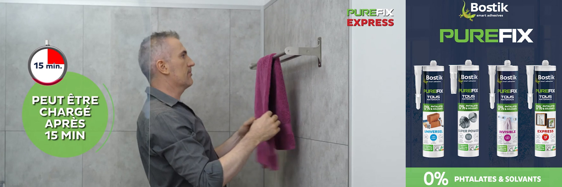 Un porte-serviette à fixer sans percer votre mur