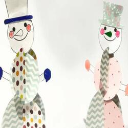 UK ideas inspiration 3d snowman paper craft teaser