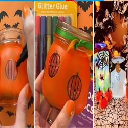 UK ideas inspiration spooky jam jars craft teaser