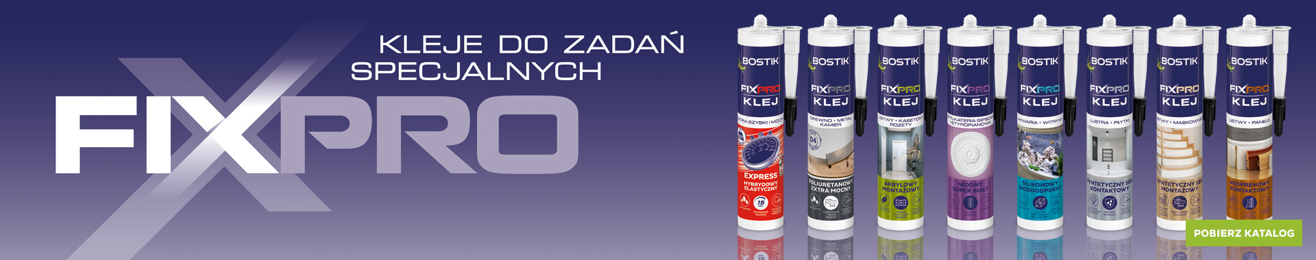 Bostik DIY Poland Fixpro range banner image