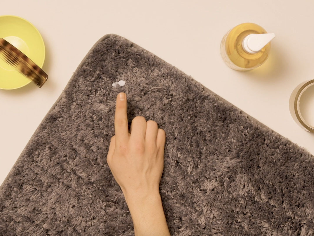Bostik DIY Singapore how to remove Blu Tack from carpet step 1