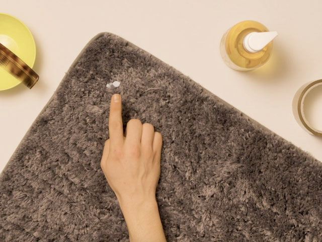 Bostik DIY Australia how to remove Blu Tack from carpet step 1