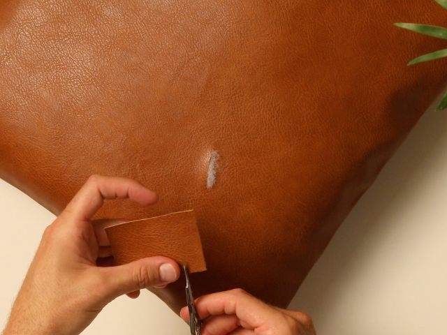 DIY Bostik UK Ideas & Inspiration - Leather sofa cushion repair 4