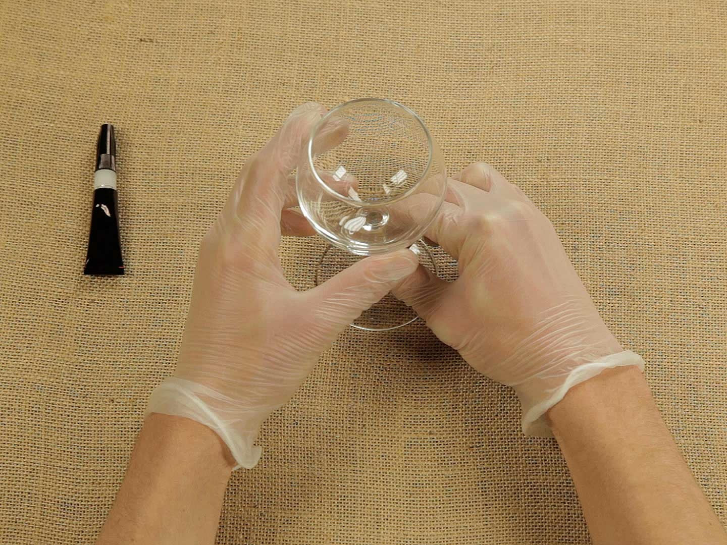 Bostik DIY Australia how to repair stemmed glass with super glue step 4