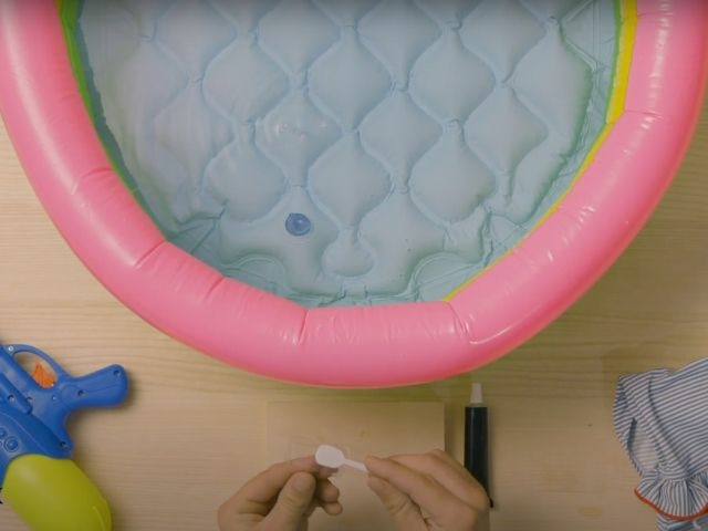 DIY Bostik Ireland Ideas and Inspiration Repair Childs Paddling Pool Step 3