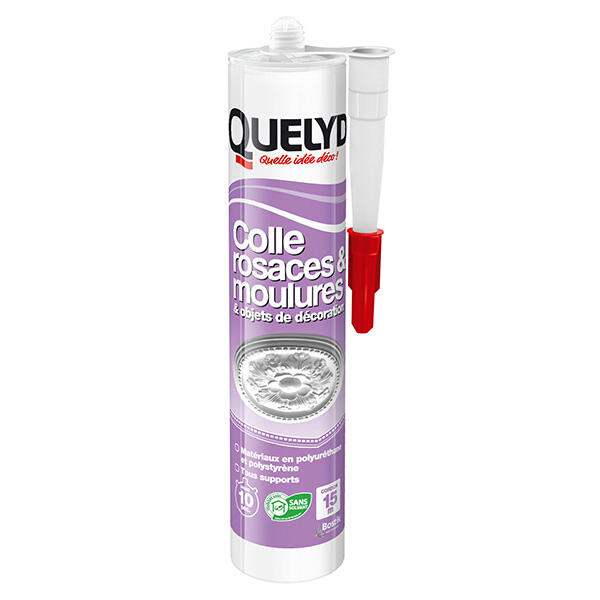 Bostik DIY France Quelyd Colle Rosaces et Moulures Cartouche 310ml product image 600x600