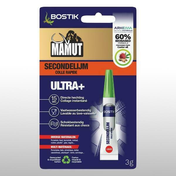 Bostik DIY Belgium lijmen repareren mamut secondenlijm product image