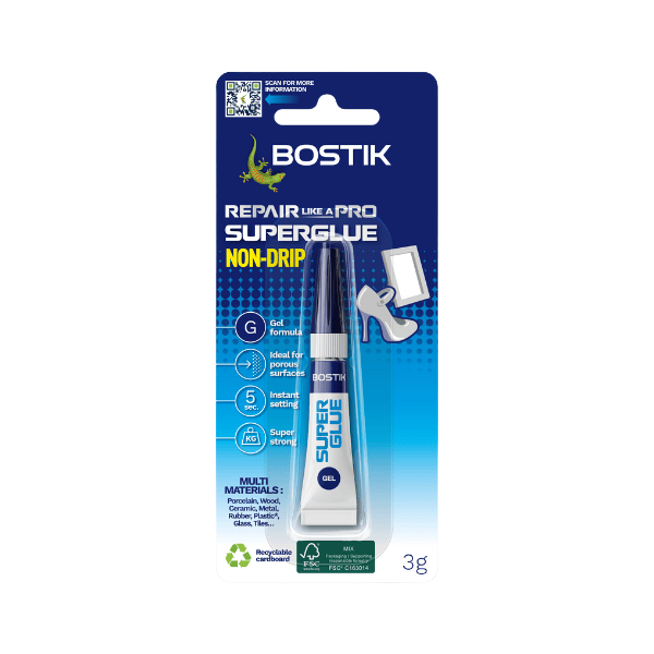 Bostik DIY New Zealand Repair Super Glue Gel product image