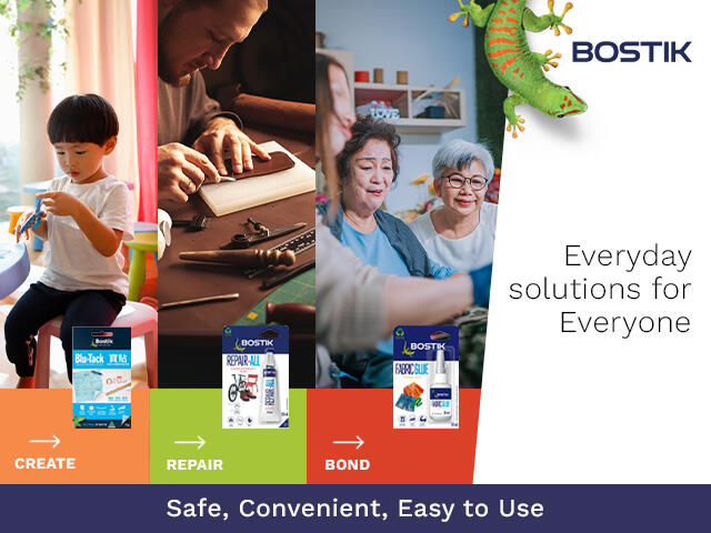 Bostik DIY Hong Kong Mandarin Chinese Homepage Stationery and Repair Banner 640x480