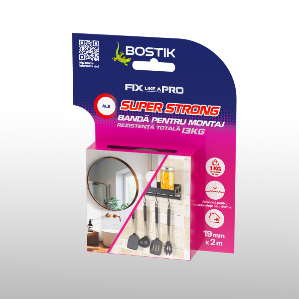 Bostik DIY Moldova Super Strong Banda Dublu Adeziva packshot