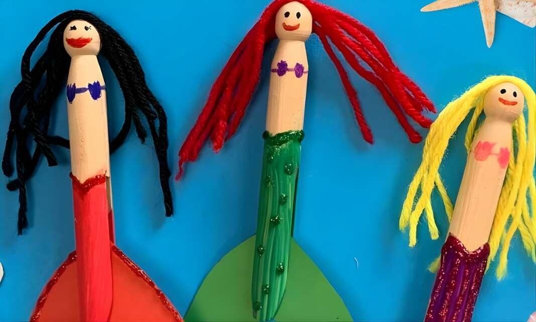 UK ideas mermaid clothes peg craft teaser