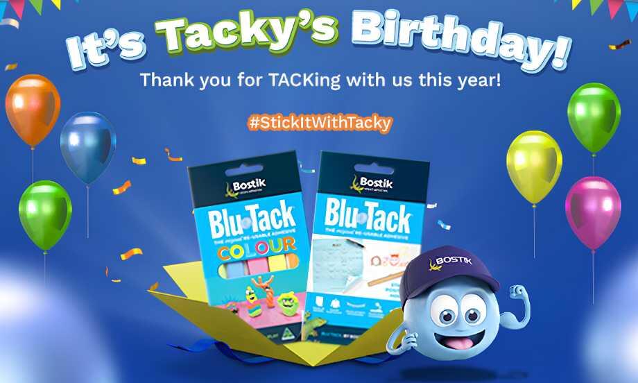 New Zealand Stationery BluTack 53rd Birthday teaser