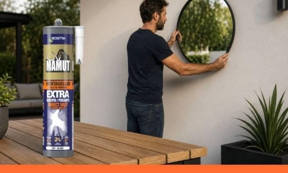 Bostik Mamut montagelijm voor het ophangen van spiegels