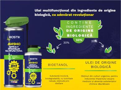 Ingrediente bio din sprayul multifuncțional Bostik BA940