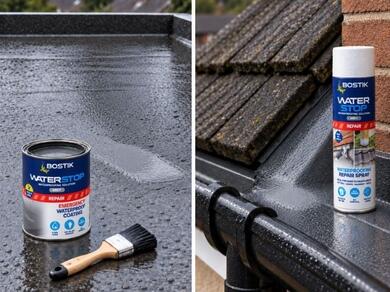 Sweeping debris from a flat roof to prepare the surface for waterproof coating application