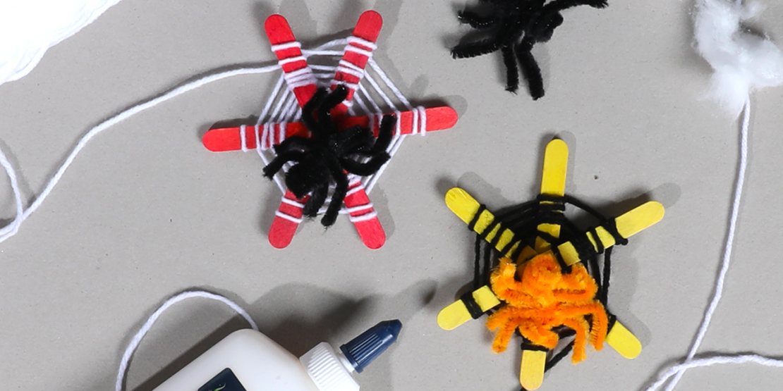 Bostik DIY Australia tutorial Halloween Spiders banner