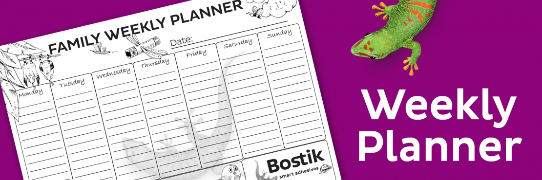 Bostik DIY South Africa Tutorial Weekly Planner banner