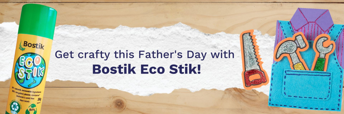 Bostik DIY New Zealand Stationery Craft Eco Stik tutorial fathers day card banner