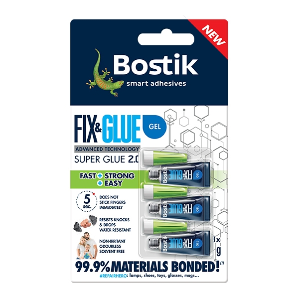 Bostik DIY Australia Repair Fix Glue gel 3x1g