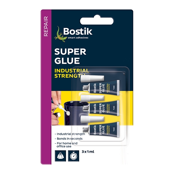 Bostik DIY Australia Repair Super Glue Minis 3x1ml
