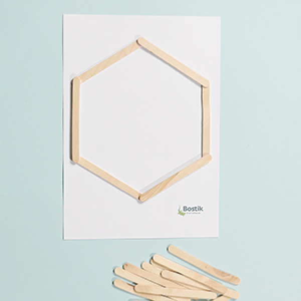 DIY Bostik Australia tutorials hexagon shelf project step 2