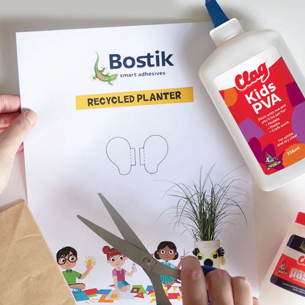 Bostik DIY Australia tutorial Recycled Planter Step 4