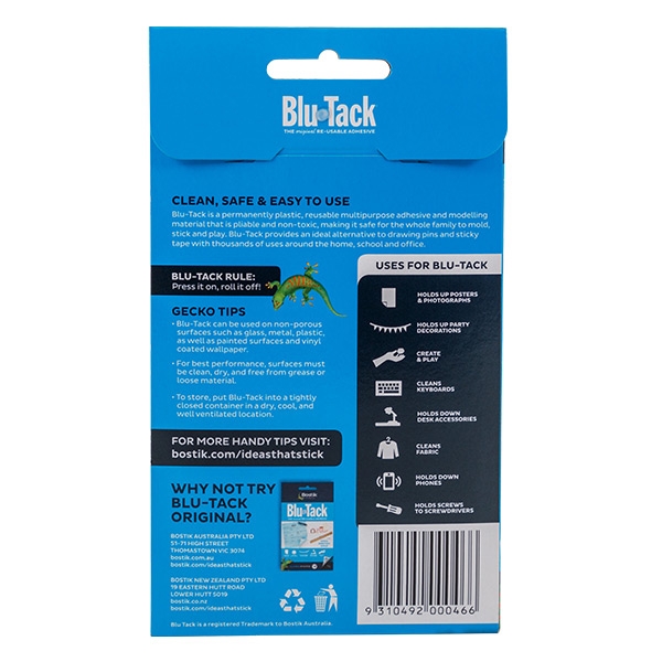 Blue Blu Tac Blu Tack Sticky Re-usable Blue Tack Adhesive Putty Tac Handy 