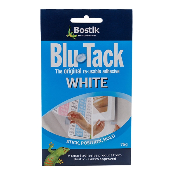 Bostik Blu Tack Blutack Original Reusable Adhesive Handy Wallet Size in White 