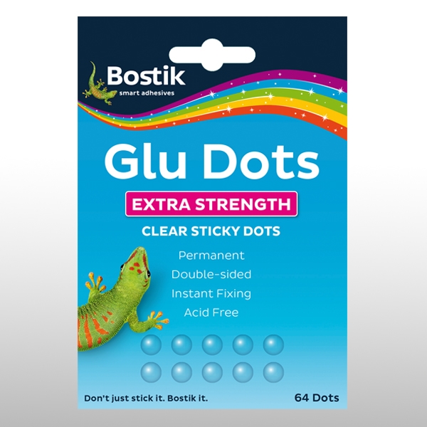 Clear Color Bostik Extra Strength Sticki Dots 10mm Pack of 64 