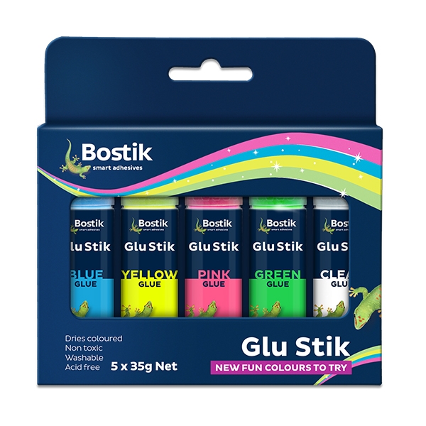 Bostik DIY Hong Kong Stationary Craft Glu Stick Rainbow multipack product image