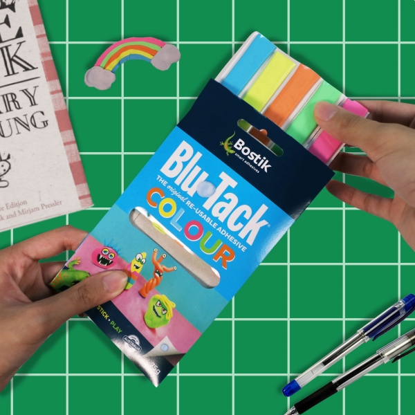 Bostik DIY Philippines tutorial Easy Bookmark Hack with Blu Tack Step 2