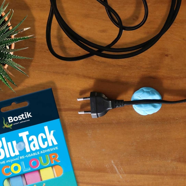Bostik DIY Philippines tutorial How to Organize Your Power Cords with Blu Tack step 3