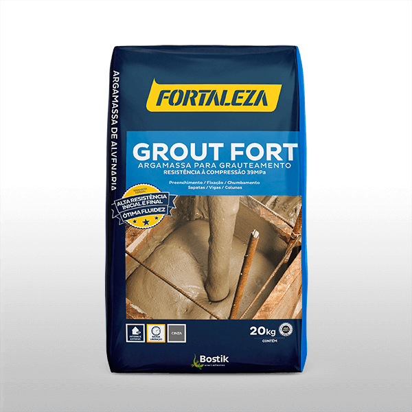  Bostik DIY Brasil argamassas de alvenaria - Argamassa Grout fort 39mpa