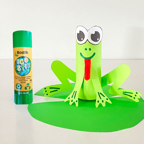 Bostik DIY New Zealand Stationery Craft Eco Stik tutorial Toilet Roll Frog step 4