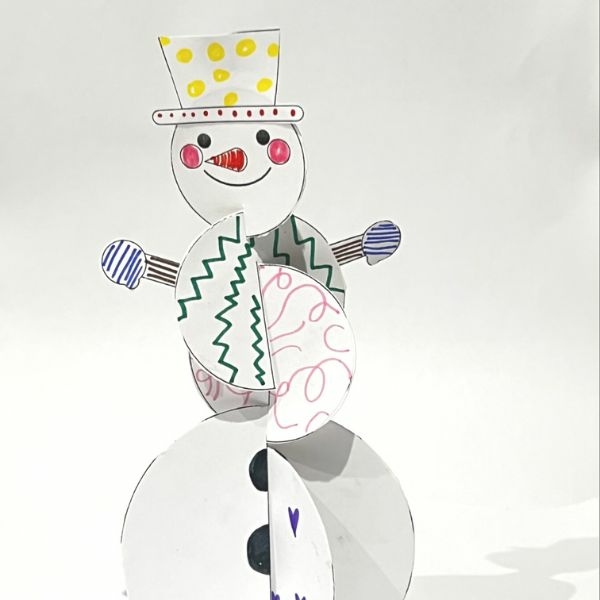 DIY Bostik UK Ideas & Inspiration 3D Snowman Paper Craft - 7