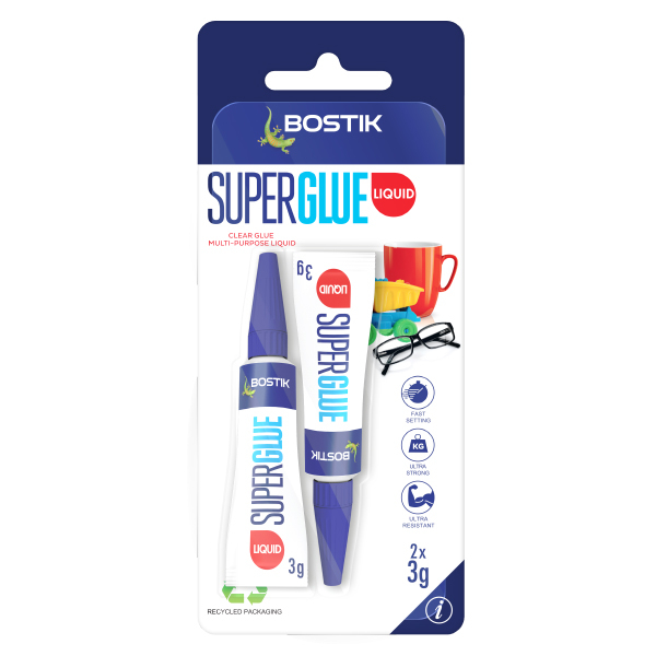 Bostik DIY Australia Repair Super Glue 2x3g