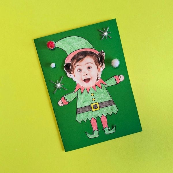 DIY Bostik Ireland Ideas and Inspiration Elf Yourself Card Craft 7