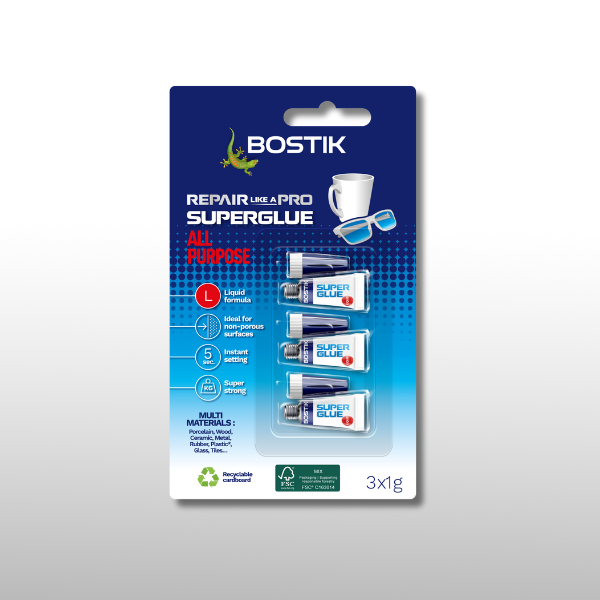 Bostik DIY Australia Repair - Superglue Liquid Product Image 3x1g