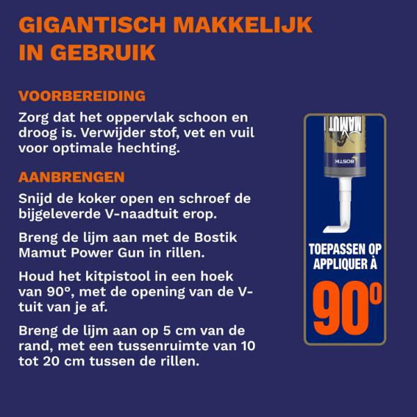 Bostik DIY Belgium Mamut Montagelijm product image