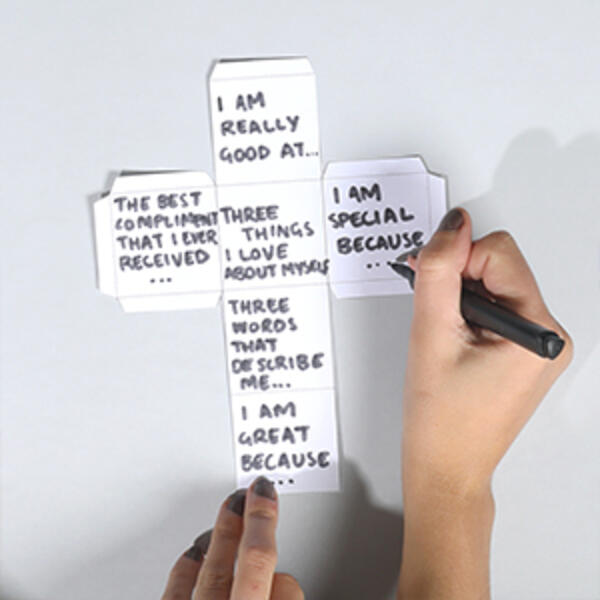 Bostik DIY Hong Kong Mandarin Chinese tutorial Self Esteem Dice Step2