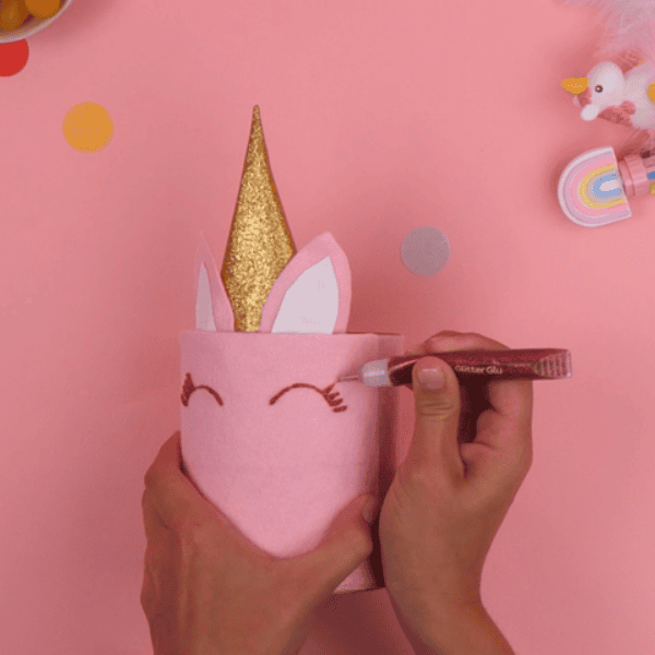 Bostik DIY United Kingdom tutorial unicorn pen holder step 5