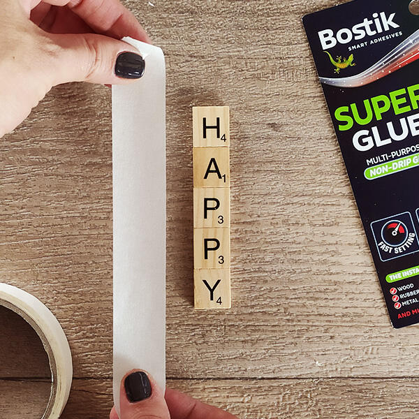 Bostik DIY United Kingdom tutorial wooden letters step 2