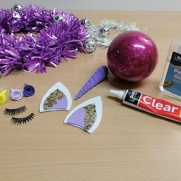 South Africa Tutorial Christmas Unicorn Baubles step 5