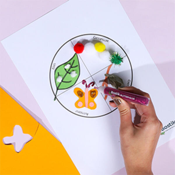 Thai buttefly life cycle craft project step8