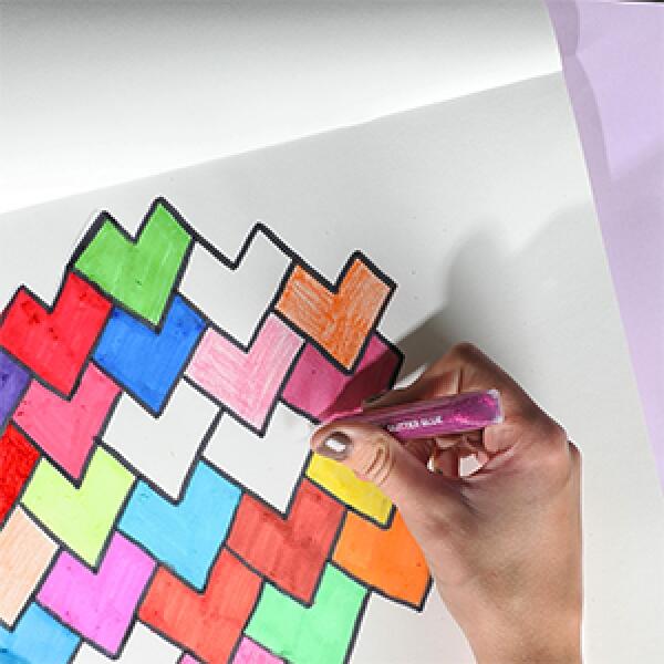 Thai tutorail heart tesselation craft project step 4