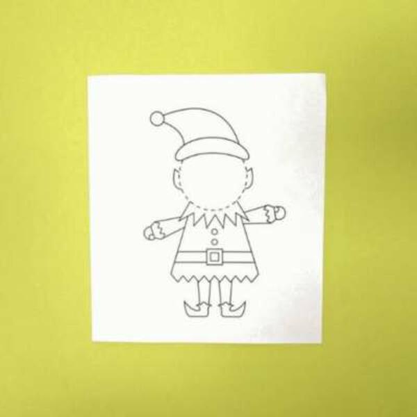 UK ideas elf yourself card craft template 1