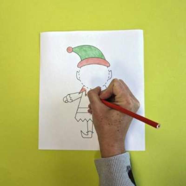UK ideas elf yourself card craft template 2