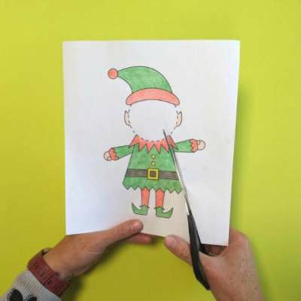 UK ideas elf yourself card craft template 3