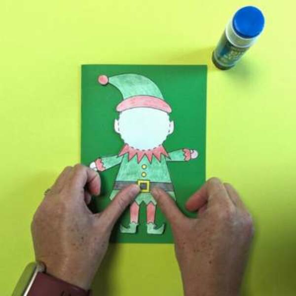 UK ideas elf yourself card craft template 4