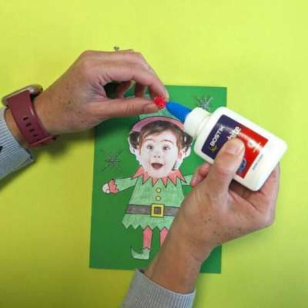 UK ideas elf yourself card craft template 6
